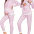Maternity & Still Thermo-Set | gestreifter Langjohns als Grundschicht für Schwangere